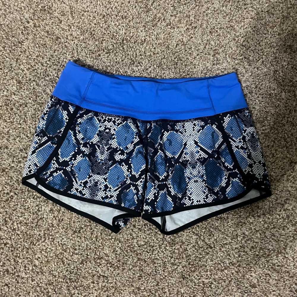 Blue Snake Print lululemon Women's Shorts